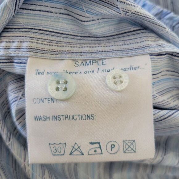 Ted Baker Men's Textured  Striped Shirt (Size 4) - Picture 6 of 7